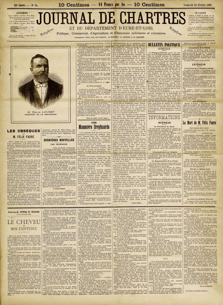 Journal de Chartres du 24 février 1899