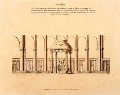 Projet pour la transformation du choeur de la cathédrale au XVIII ème siècle.