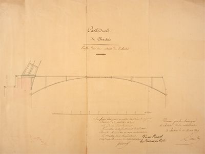 Détail de la structure métallique de la charpente, 1839