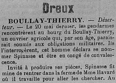 Journal de Chartres, 7 juin 1916. Arch. dép. d’Eure-et-Loir, Per 9.