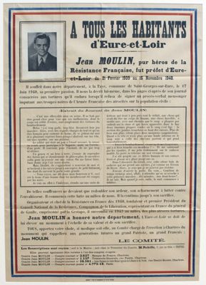 Affiche du comité Jean Moulin. 