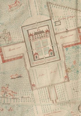 Plan du château seigneurial de Blanville - ADEL 