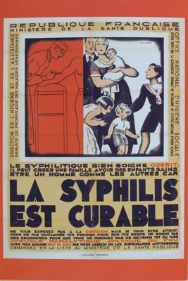Affiche "La syphilis est curable" - ADEL