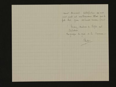 Lettre de dénonciation adressée au Préfet en date du 4 juillet 1915 par des « gens » de la commune de Gallardon concernant un jeune de la commune qui n'est pas parti au front. Archives départementales d'Eure-et-Loir, 1 M P 46.